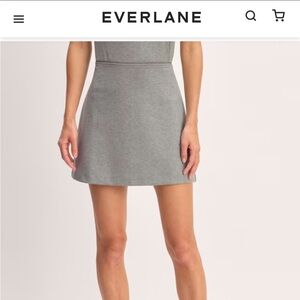 Everlane The Dream Miniskirt Size M Gray